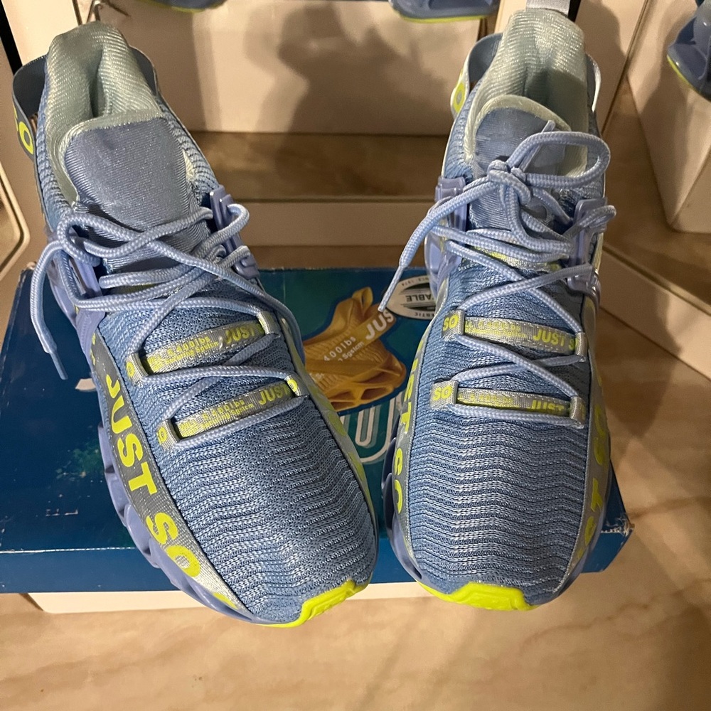 Lime Green and light blue SoSo shoes